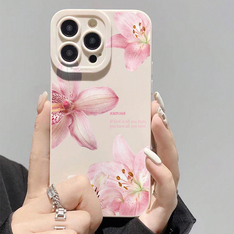 Phone Cases Xs Iphone - Blue Floral Painted Silicone INS Phone