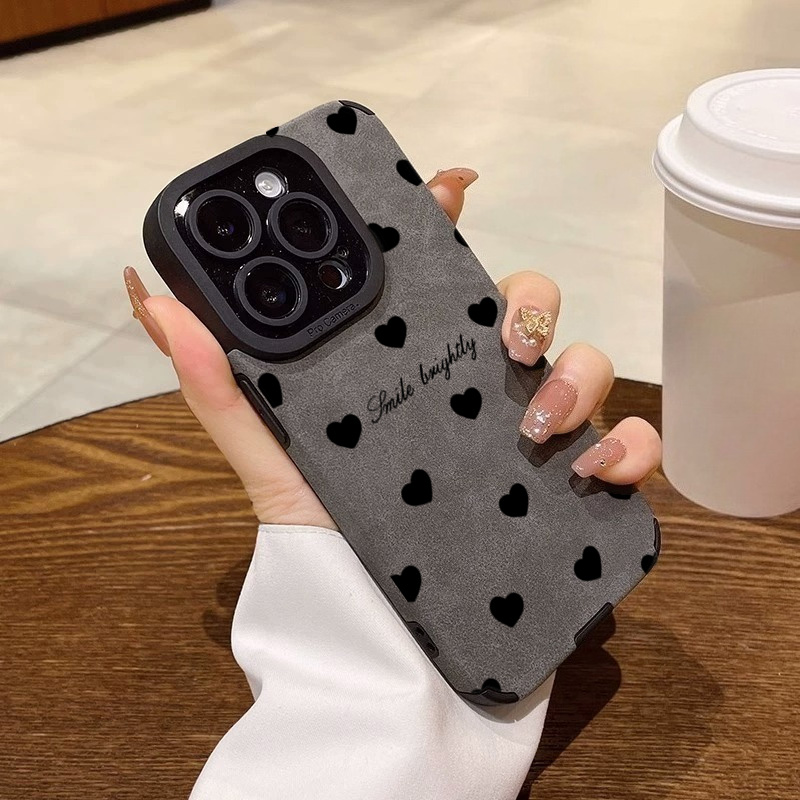 Phone Cases Expensive - New Luxury Black Love Heart Phone