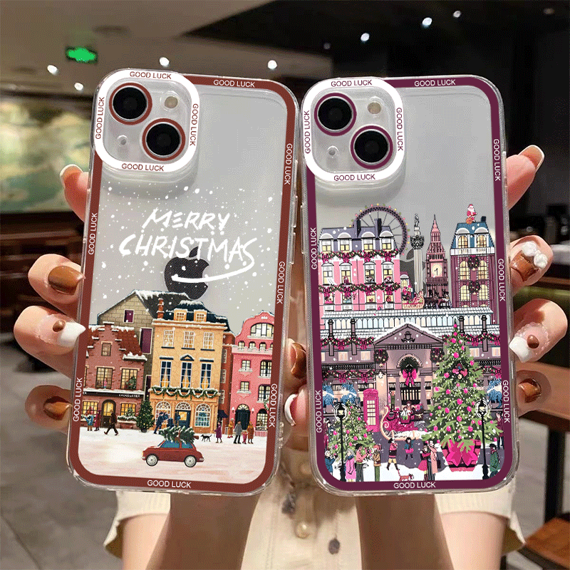 Phone Cases Xiaomi Redmi 12 - Winter New Year Christmas Street Scenery