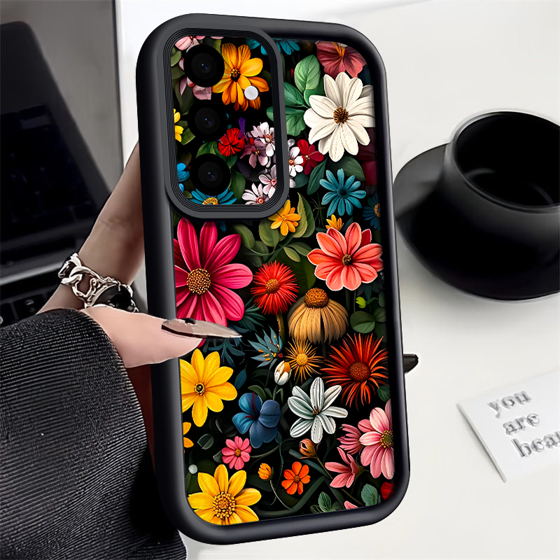 Phone Cases For Samsung A14 - Colorful Flowers Pattern Case For Samsung