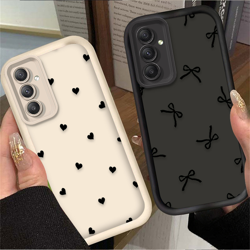 Black Love Heart Bowknot Case  - đánh giá và giá Phone Cases For Samsung A14