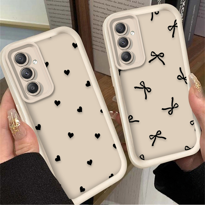 Black Love Heart Bowknot Case  - đánh giá và giá Phone Cases For Samsung A14