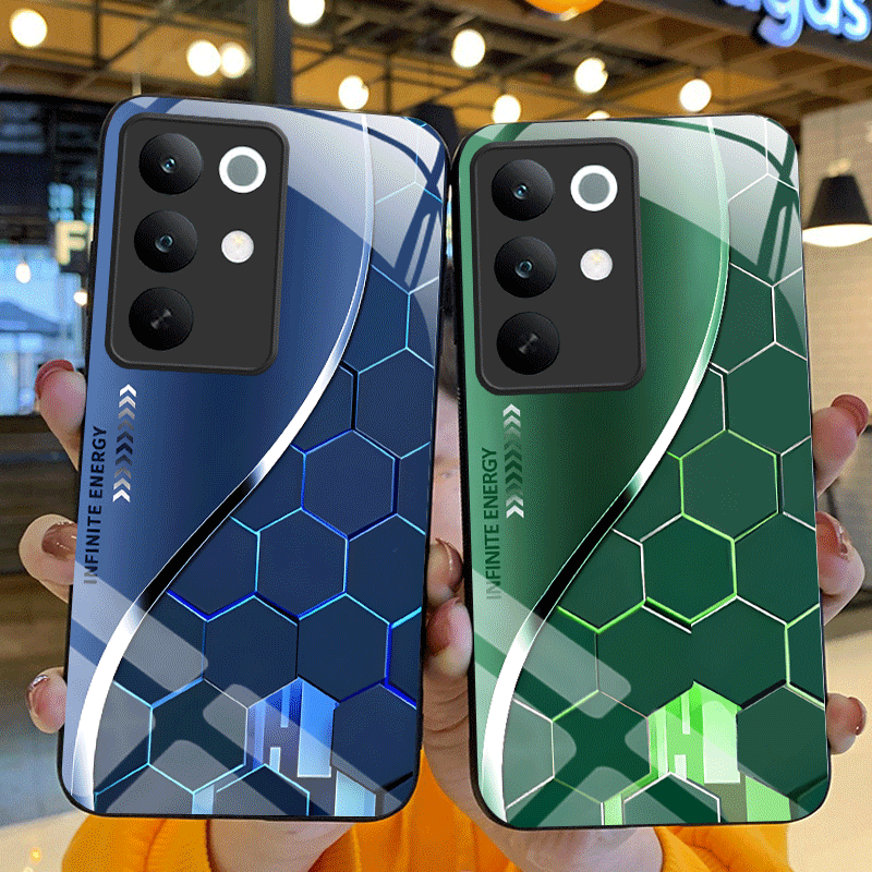 Hard Tempered Glass Case For R - đánh giá và giá Gradient Color Case
