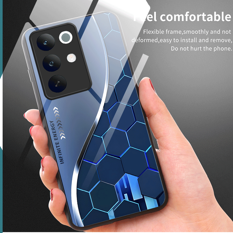 Hard Tempered Glass Case For R - đánh giá và giá Gradient Color Case