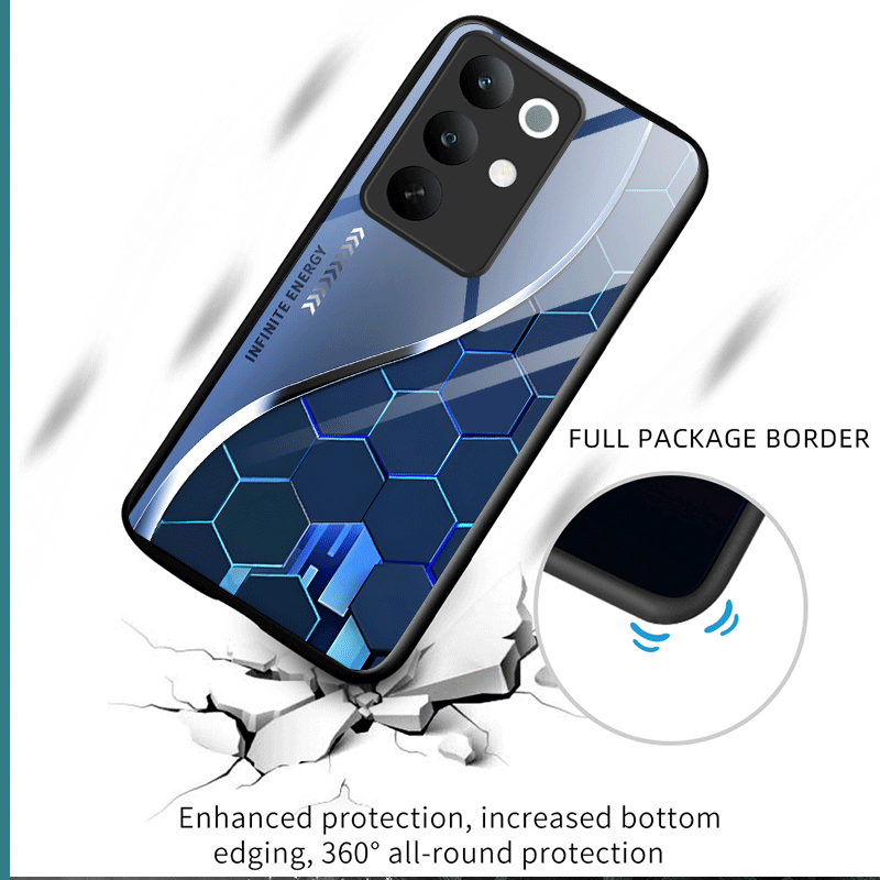 Hard Tempered Glass Case For R - đánh giá và giá Gradient Color Case