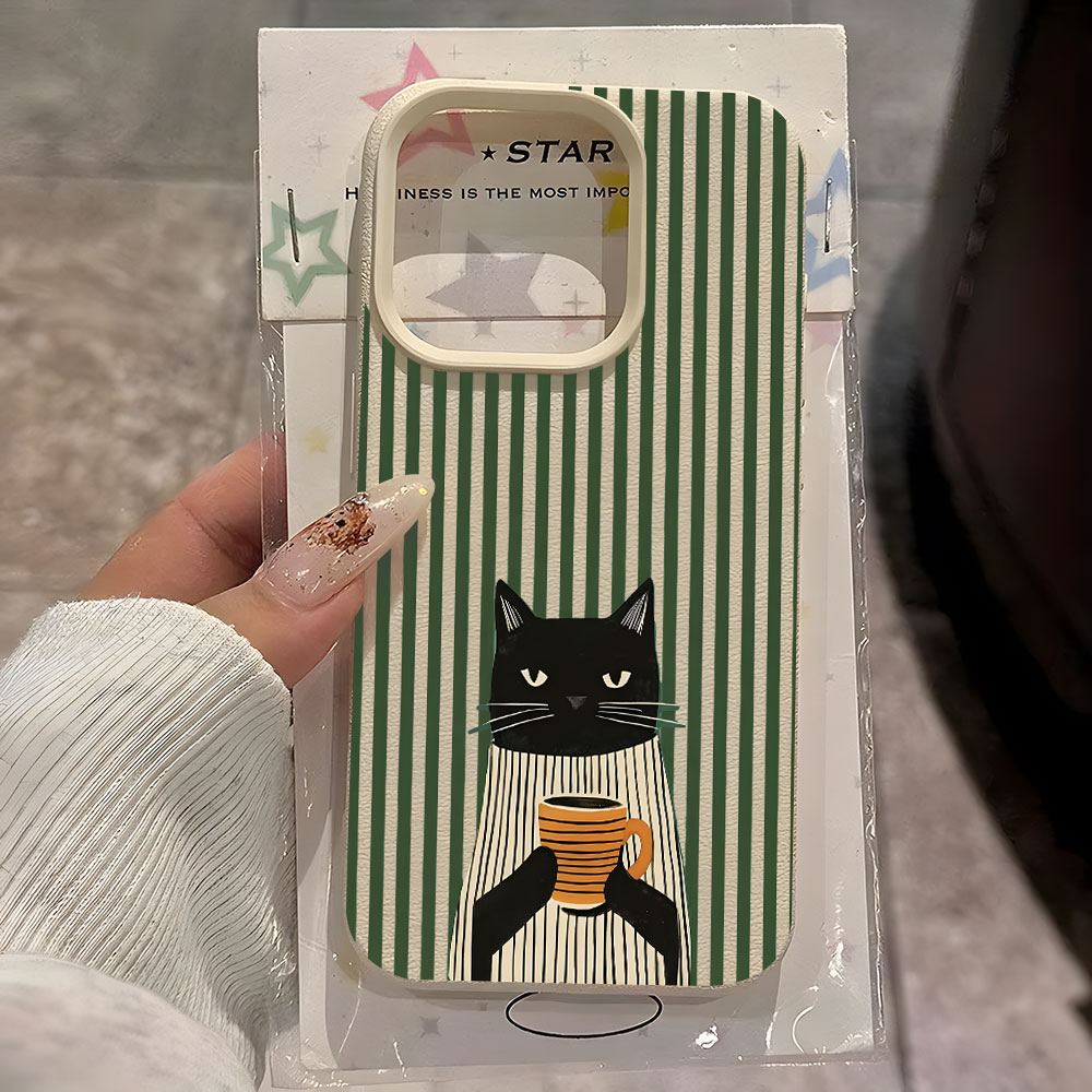 Funny Coffee Cat Pattern Lyche - đánh giá và giá Phone Cases Funny