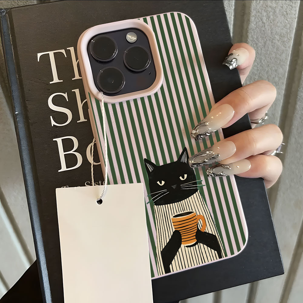 Funny Coffee Cat Pattern Lyche - đánh giá và giá Phone Cases Funny