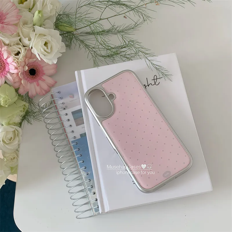 Korean ins Cream Pink Polka Do - đánh giá và giá Phone Cases Polka Dot