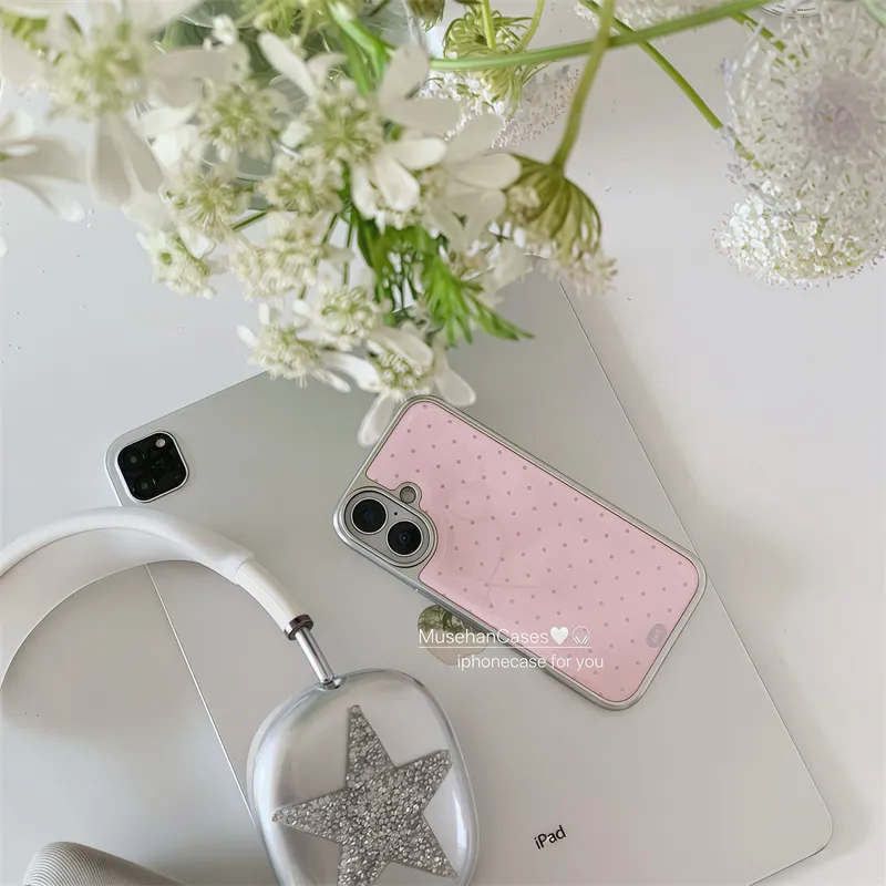 Korean ins Cream Pink Polka Do - đánh giá và giá Phone Cases Polka Dot