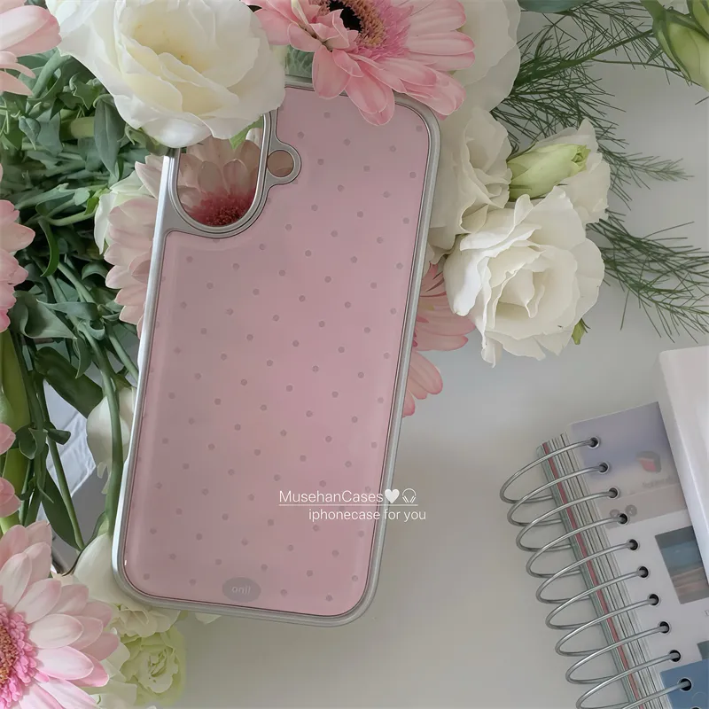 Korean ins Cream Pink Polka Do - đánh giá và giá Phone Cases Polka Dot
