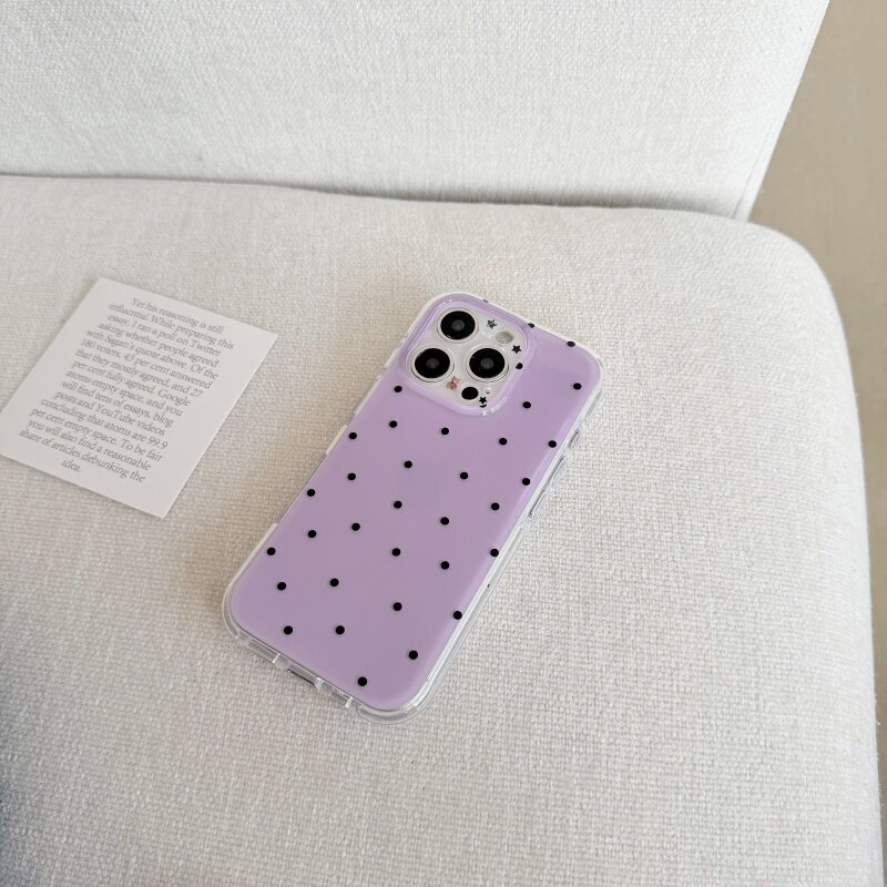 Korean White & Purple Polka Do - đánh giá và giá Phone Cases Polka Dot
