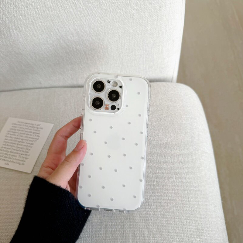 Korean White & Purple Polka Do - đánh giá và giá Phone Cases Polka Dot