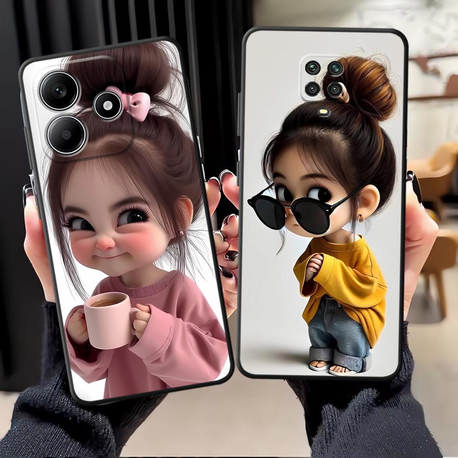 Cartoon Girl Pattern Funda Pho - đánh giá và giá Phone Cases Xiaomi Redmi 12