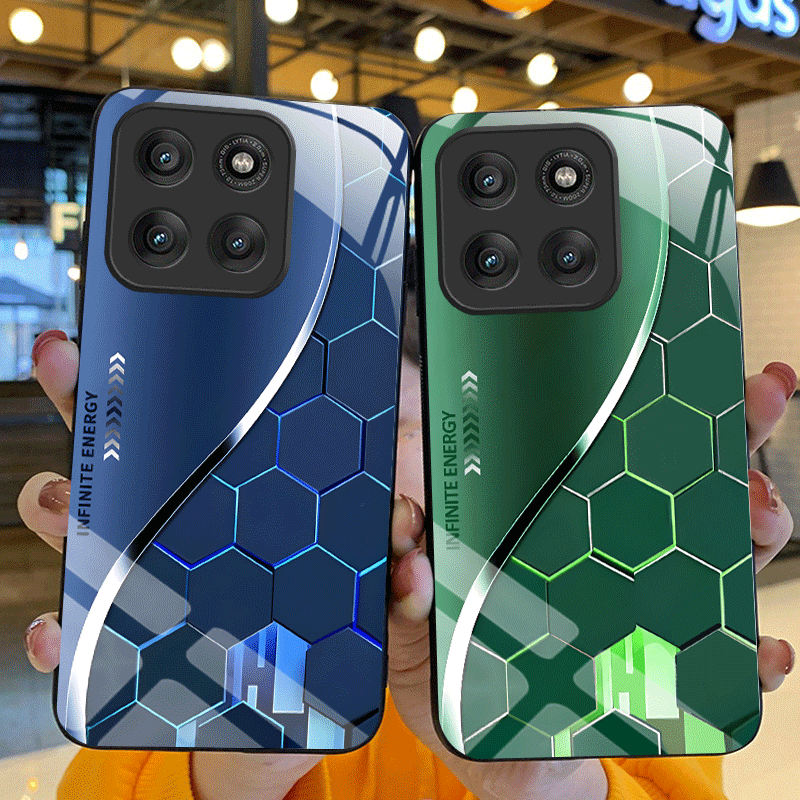 Hard Tempered Glass Case For M - đánh giá và giá Gradient Color Case