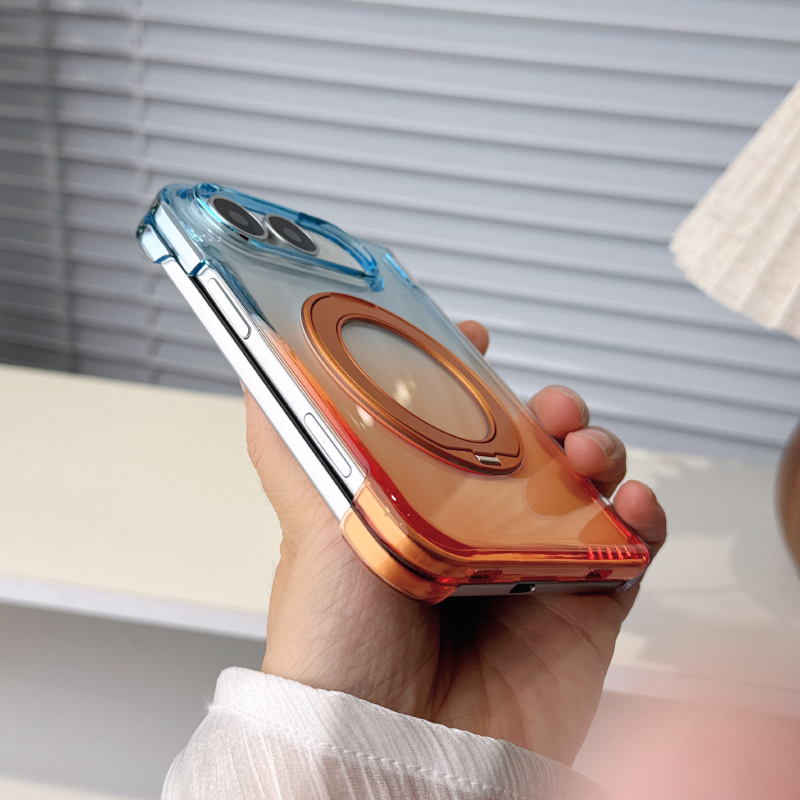 360°Rotating Metal Bracket Tra - đánh giá và giá Gradient Color Case