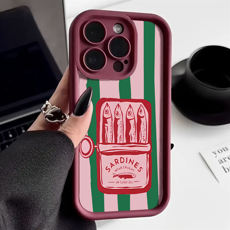 Funny Sardine Can Retro Stripe - đánh giá và giá Phone Cases Funny