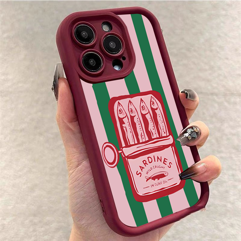 Funny Sardine Can Retro Stripe - đánh giá và giá Phone Cases Funny