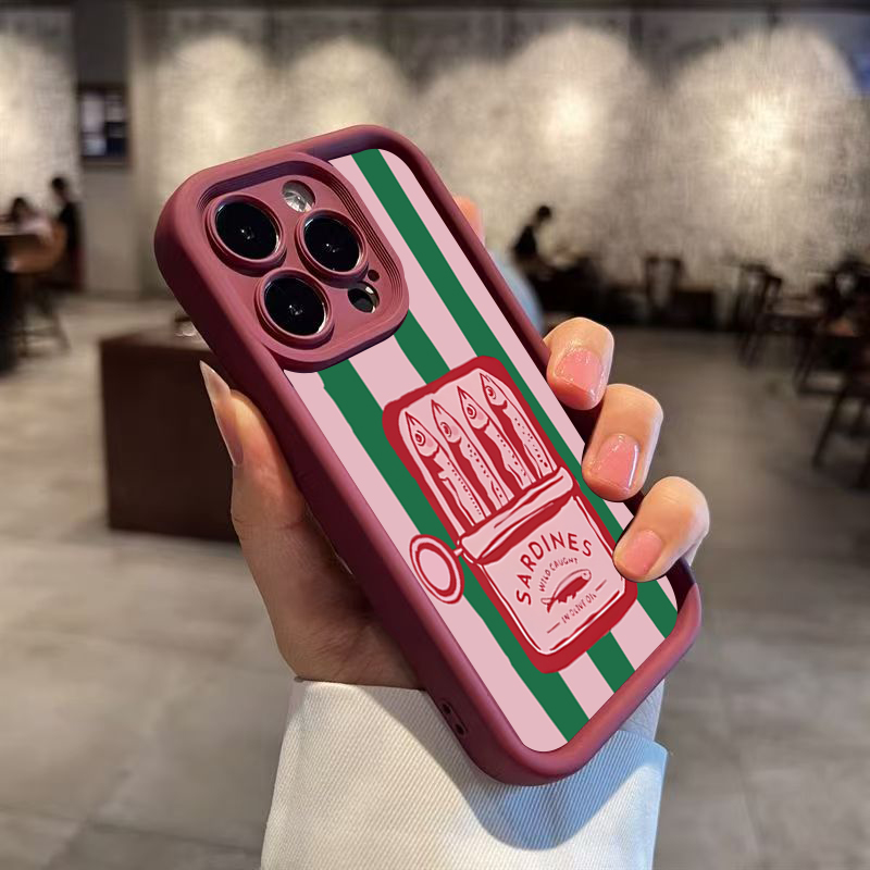 Funny Sardine Can Retro Stripe - đánh giá và giá Phone Cases Funny