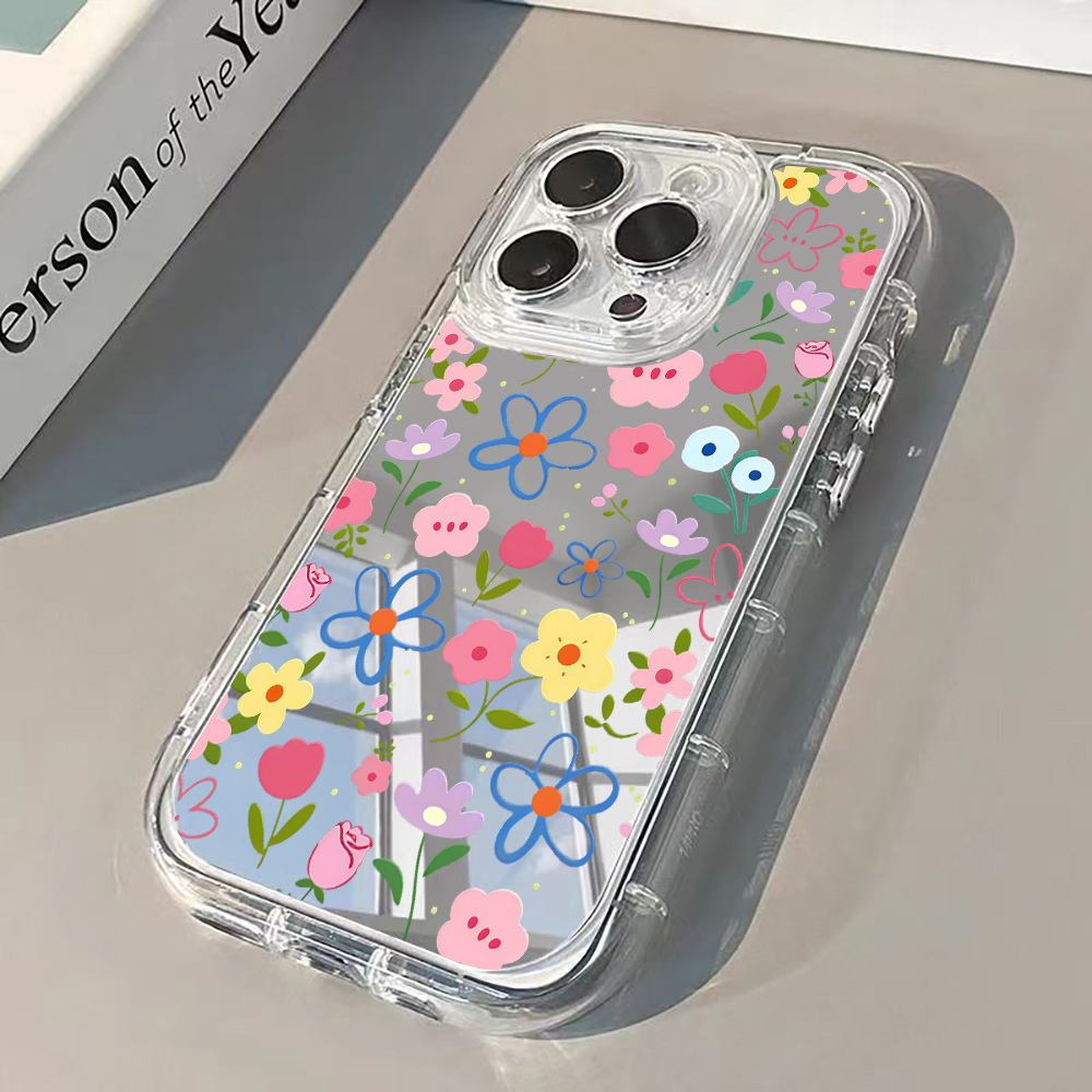 Korean Ins Style Floral Silver - đánh giá và giá Phone Cases Popular