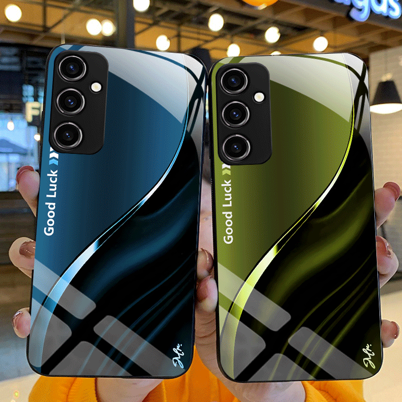 Hard Tempered Glass Case For R - đánh giá và giá Gradient Color Case